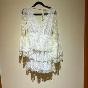 Show me your mumu XS ruffled long sleeve dress